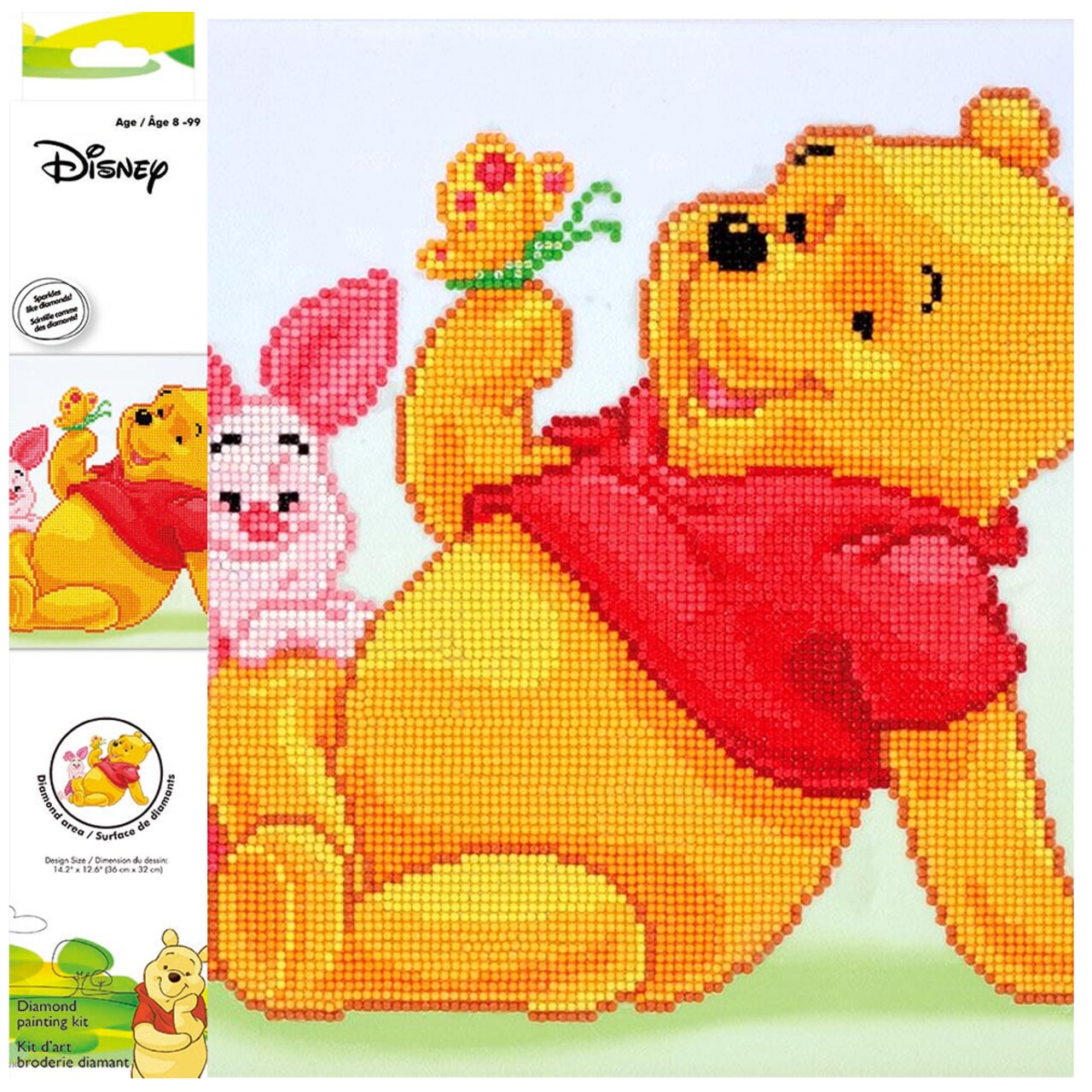 Diamond Dotz Disney Winnie the Pooh with Piglet Diamond Painting Kits for Adults - Diamond Art Kits a Relaxing Creative Craft Kit with Dotz Gems 14x10